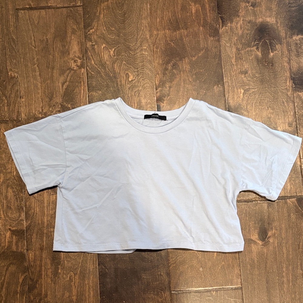 Forever 21 Light Blue Crop Top